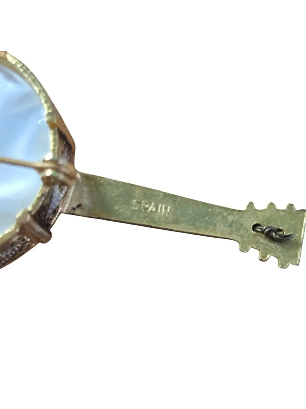 Vintage Mother Of Pearl Ornate Banjo Brooch Made In Spain Unique Music Lovers